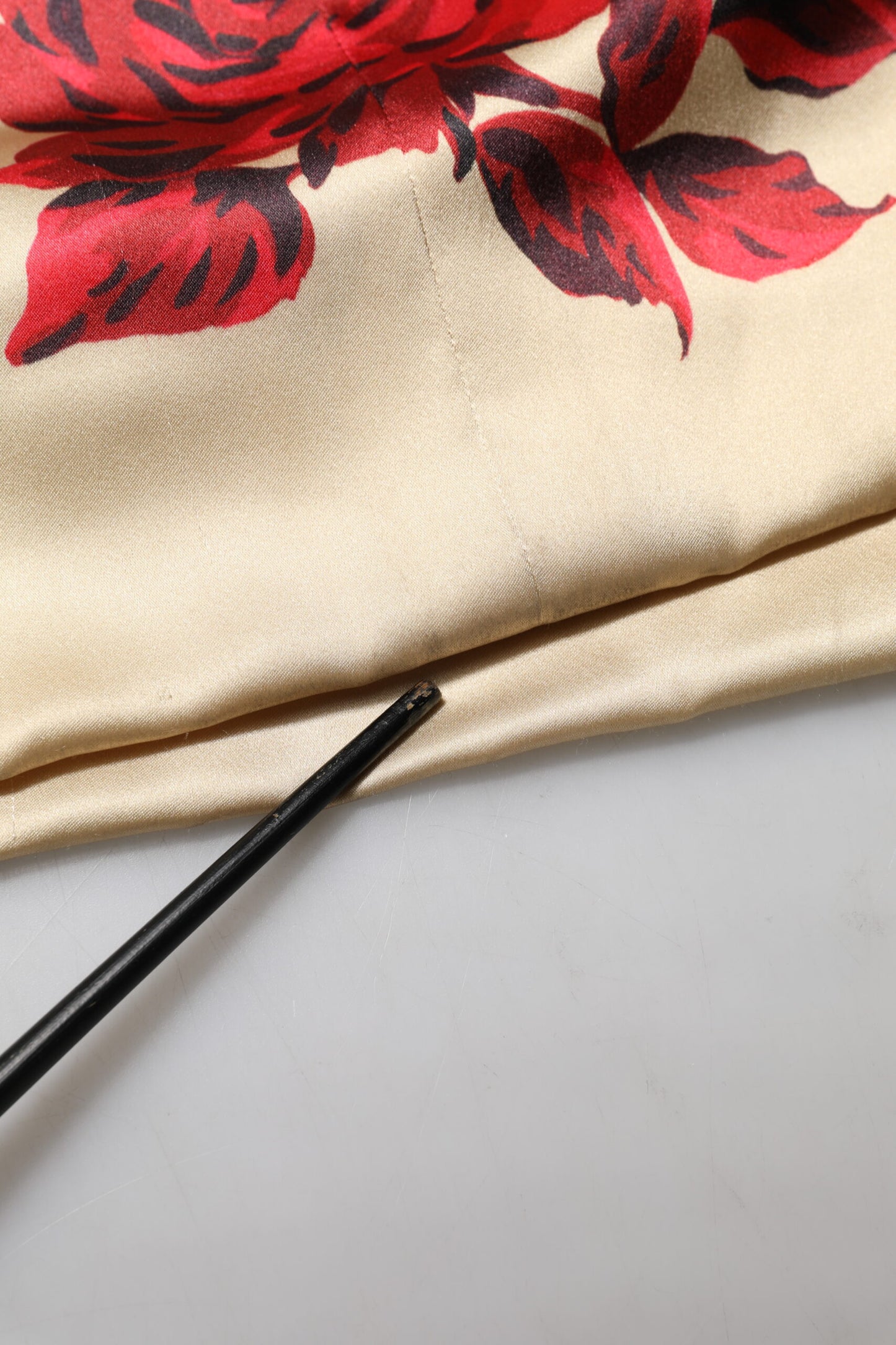 Beige Floral Spaghetti Strap Sheath Dress