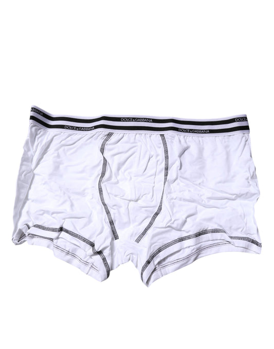 White Cotton Stretch Regular Boxer Underwear