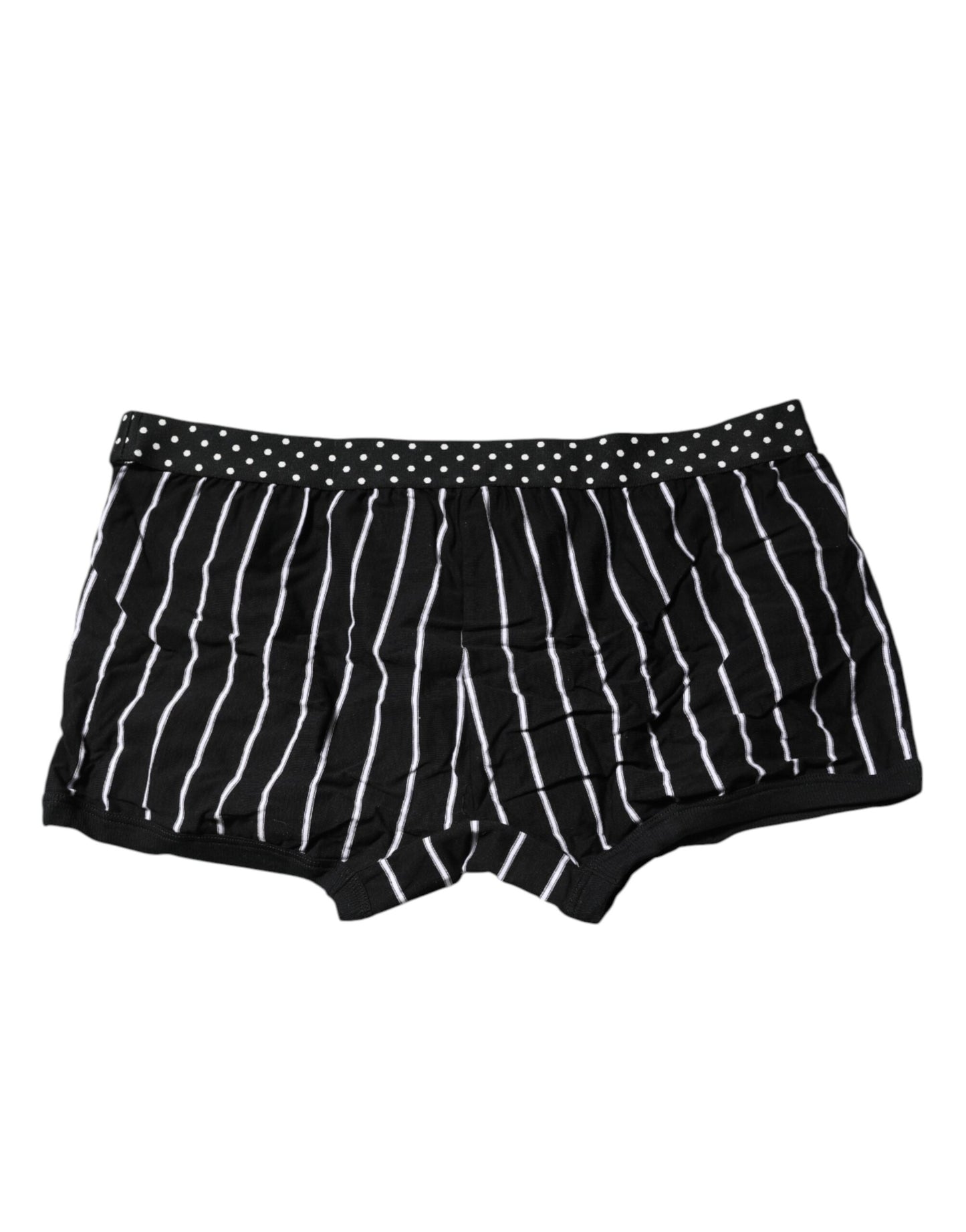 Dolce & Gabbana Black White Striped Regular Boxer Underwear