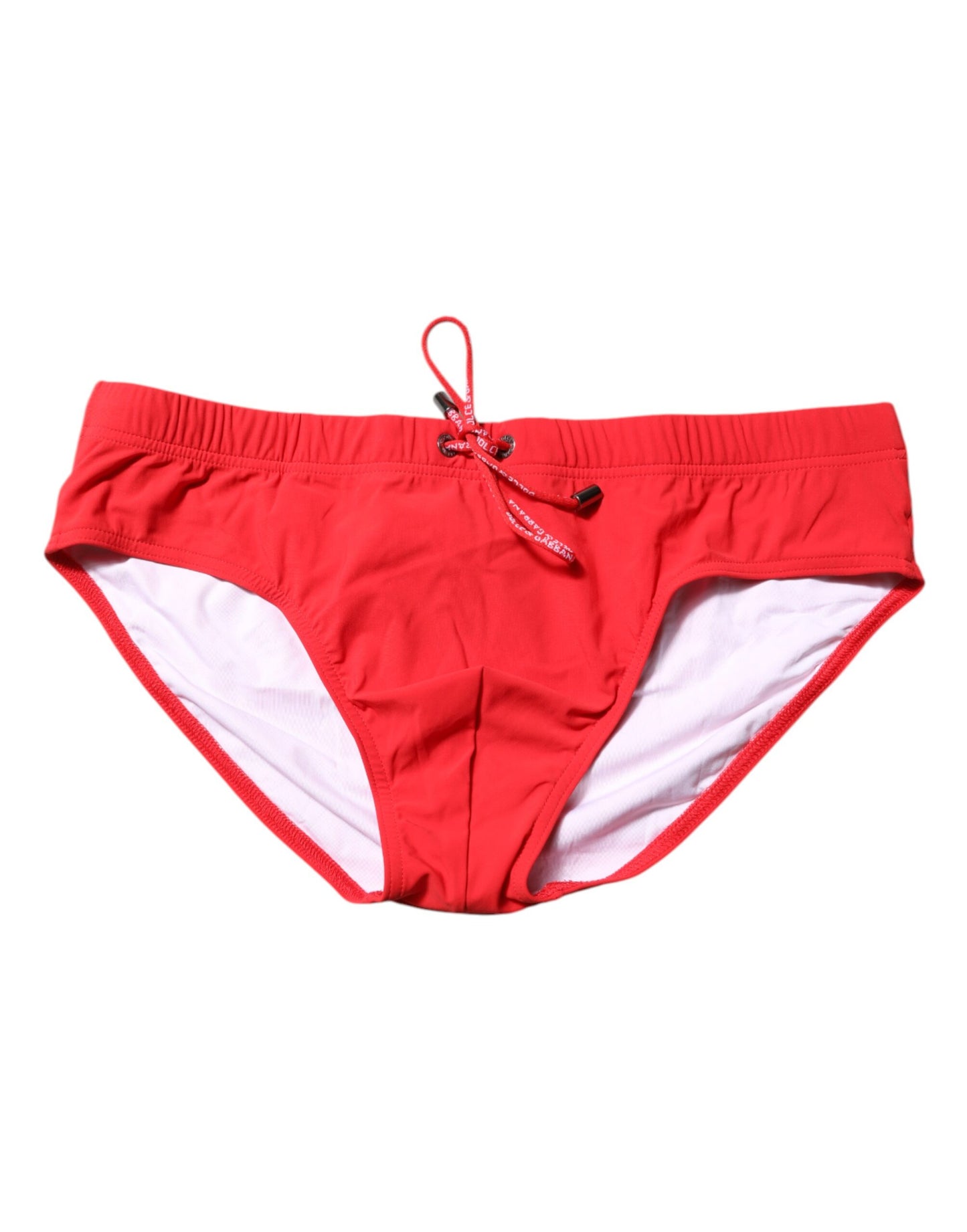 Red Logo Waist Men Beachwear Brief Swimwear