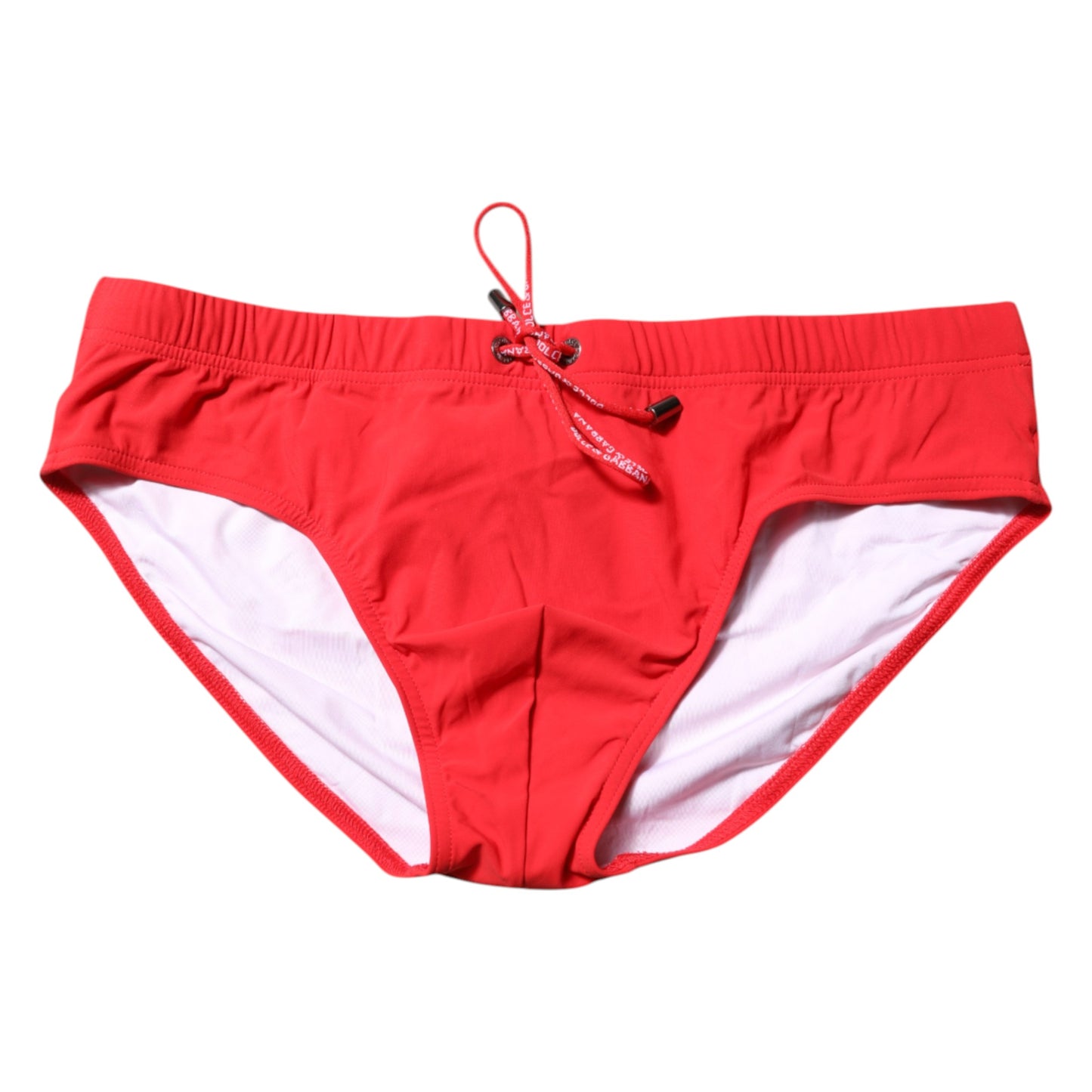 Red Logo Waist Men Beachwear Brief Swimwear