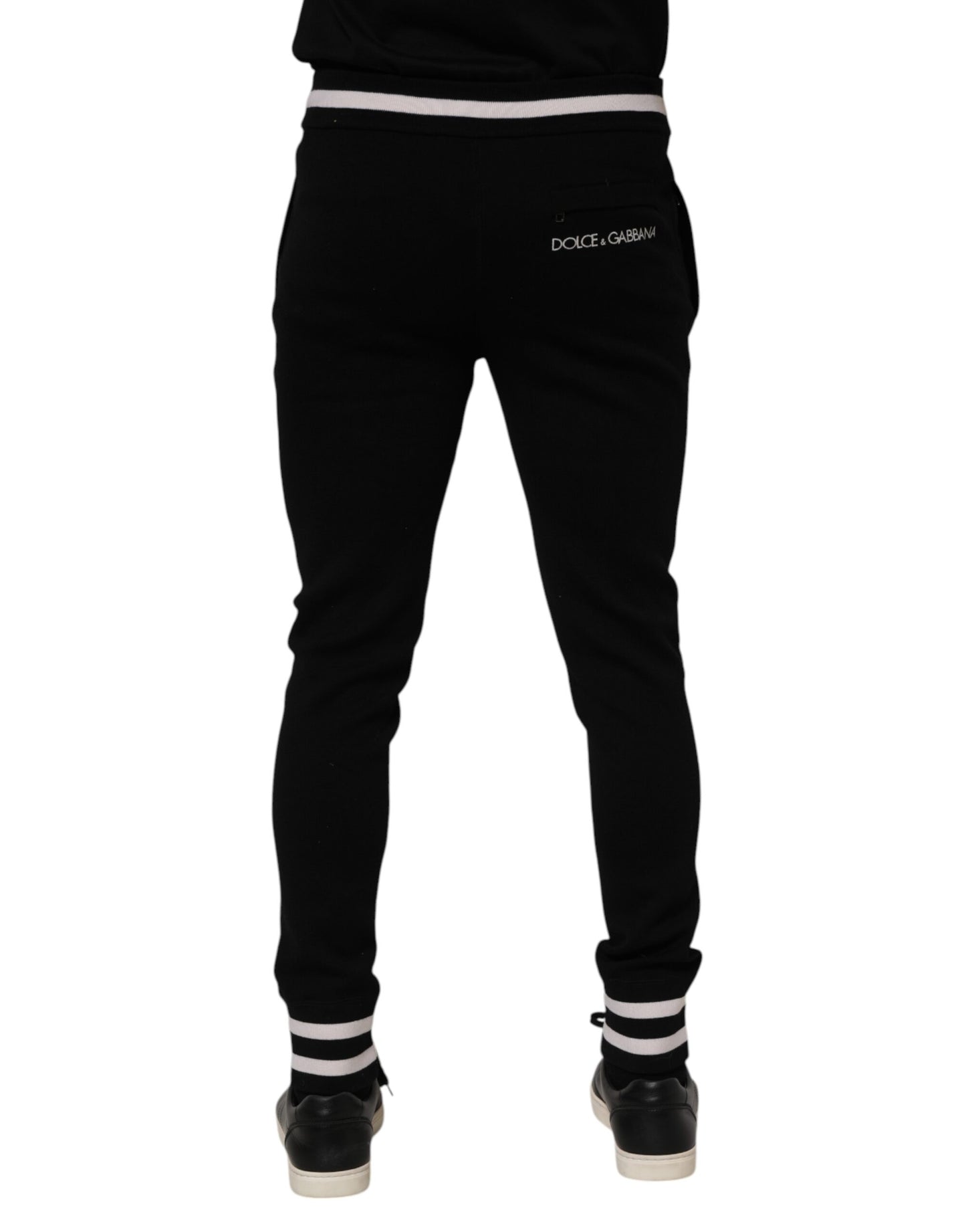 Black Cotton Men Jogger Sweatpants Pants