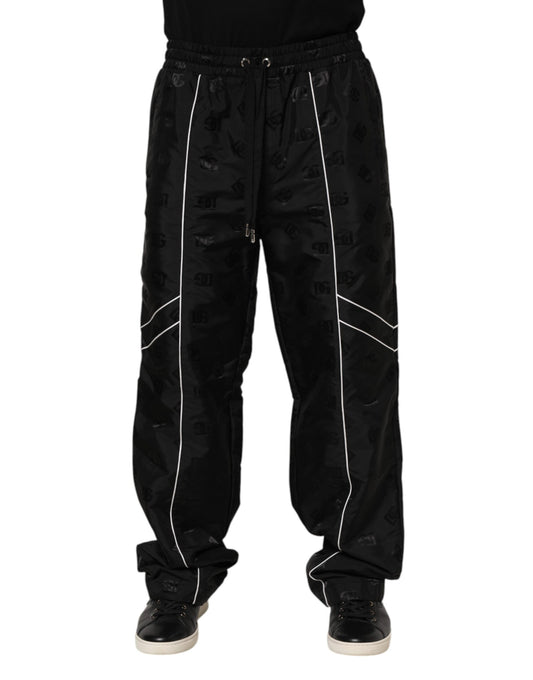 Dolce & Gabbana Black Cotton Straight Jogger Sweatpants Pants