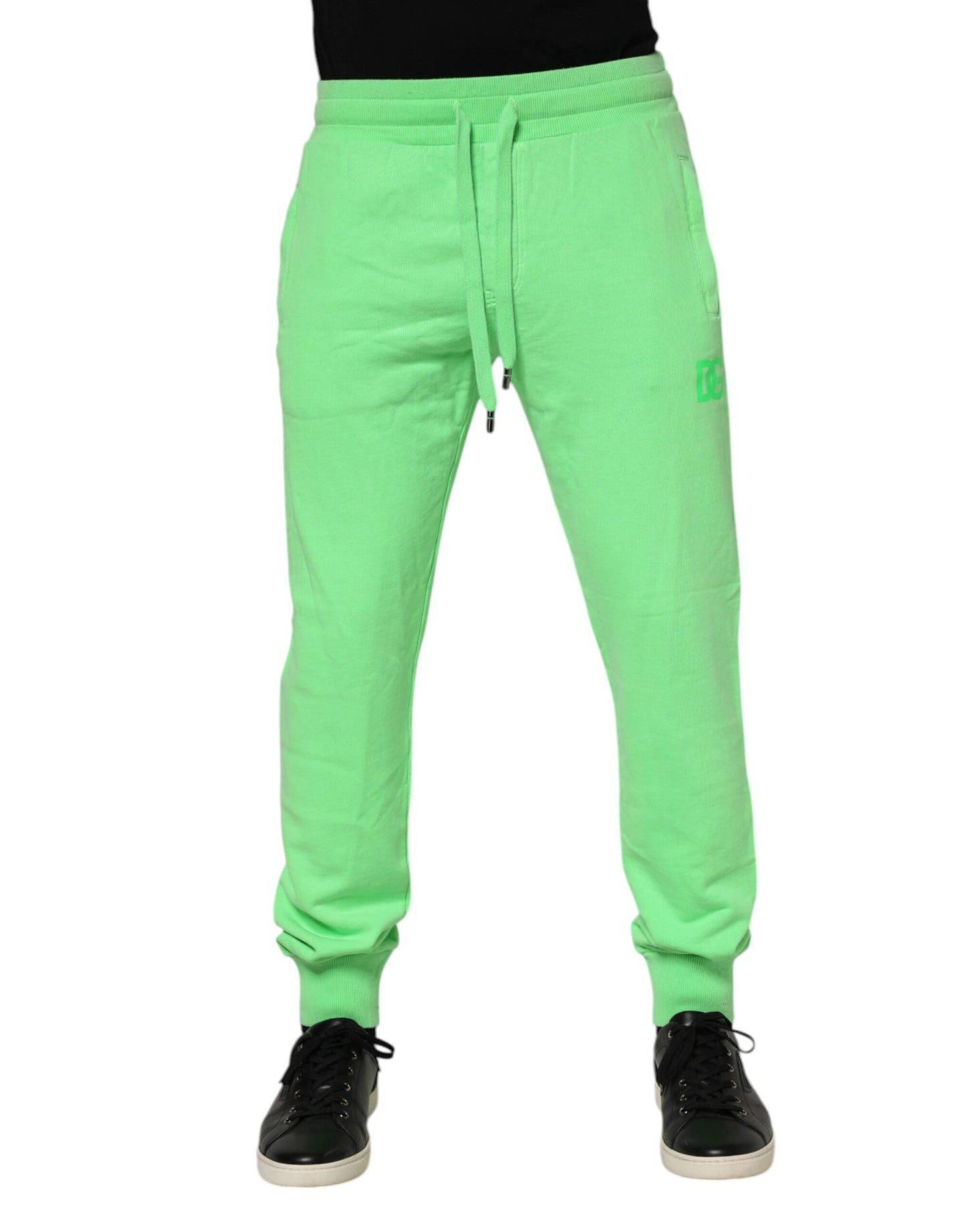 Green Cotton Men Jogger Sweatpants Pants