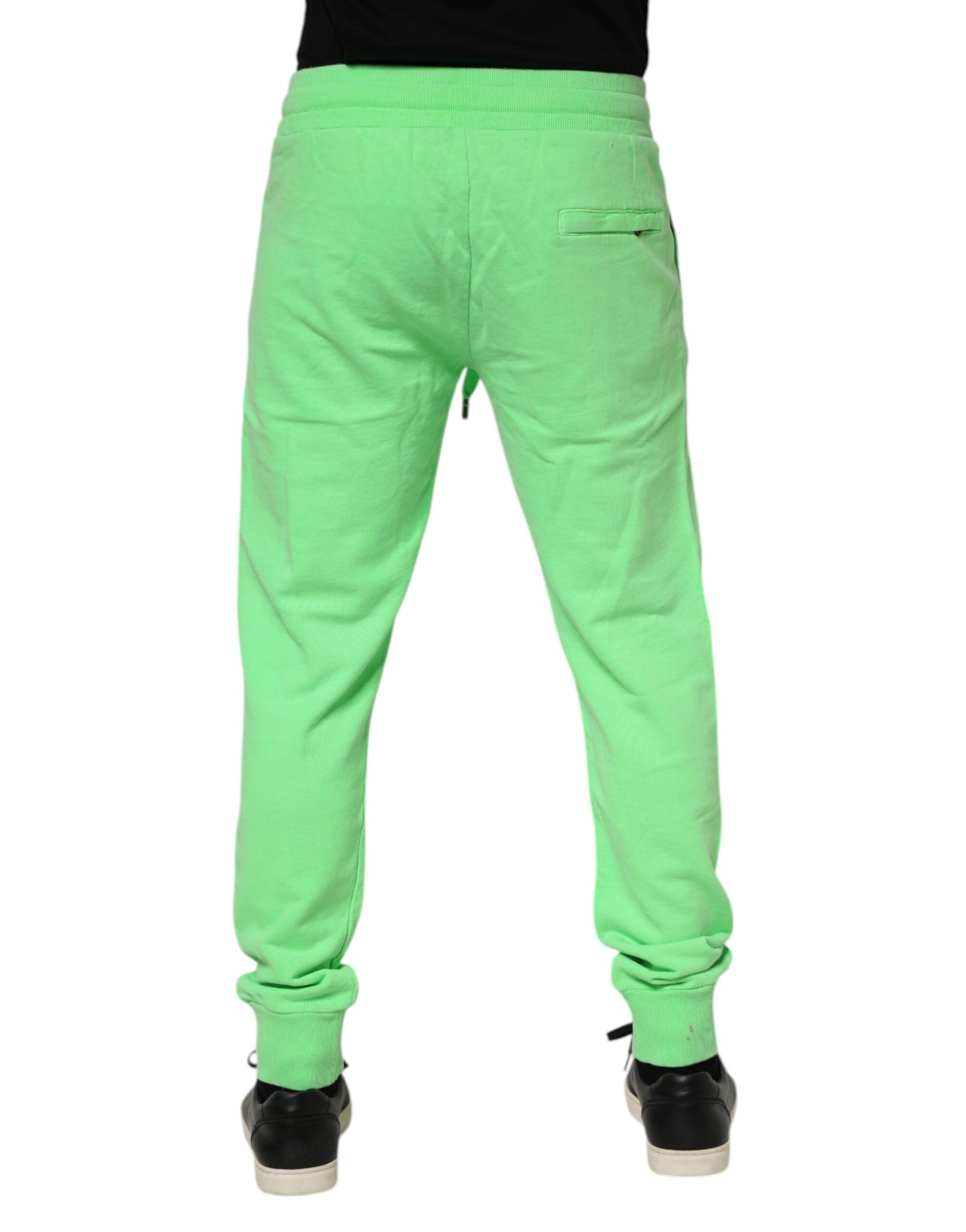 Green Cotton Men Jogger Sweatpants Pants