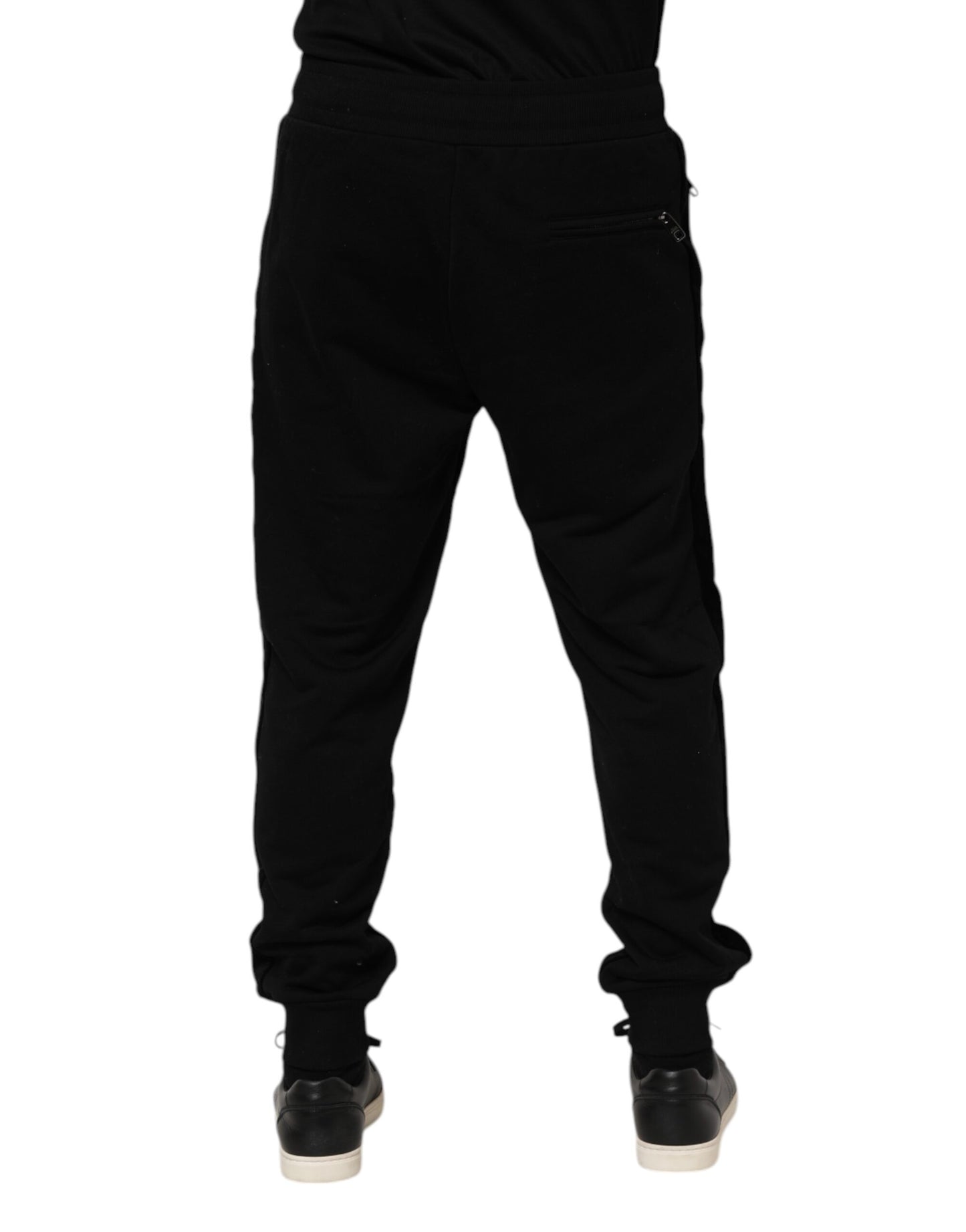 Black Cotton Men Jogger Sweatpants Pants