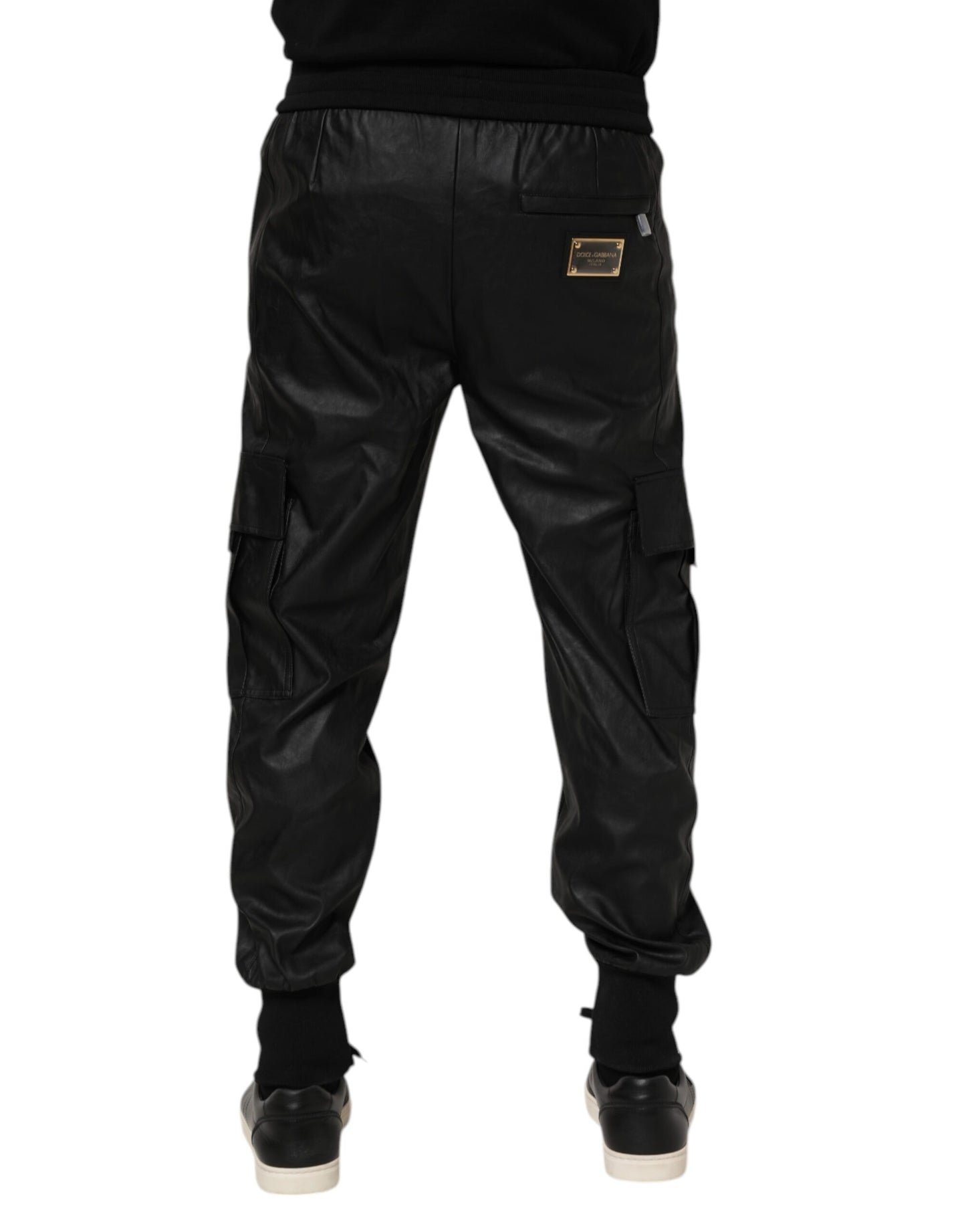 Dolce & Gabbana Black Cotton Cargo Men Jogger Pants