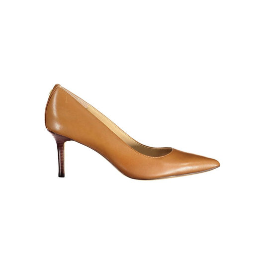 Brown Leather Flat Shoe