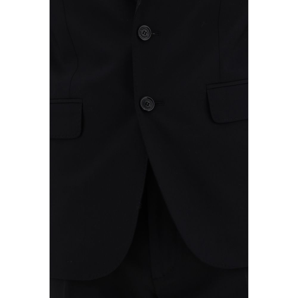 Dsquared² Black Fleece Wool Two-Piece Suit