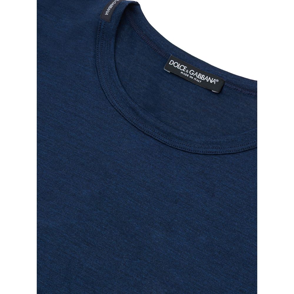 Blue Silk T-Shirt