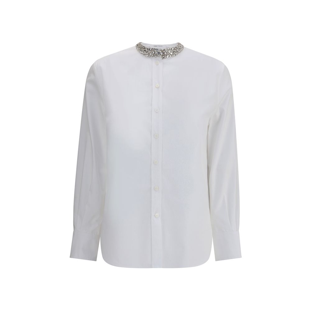 Shirt with embellished collar
