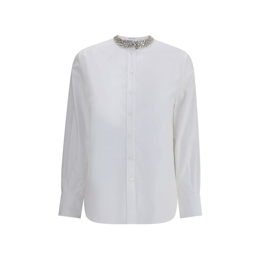 Shirt with embellished collar