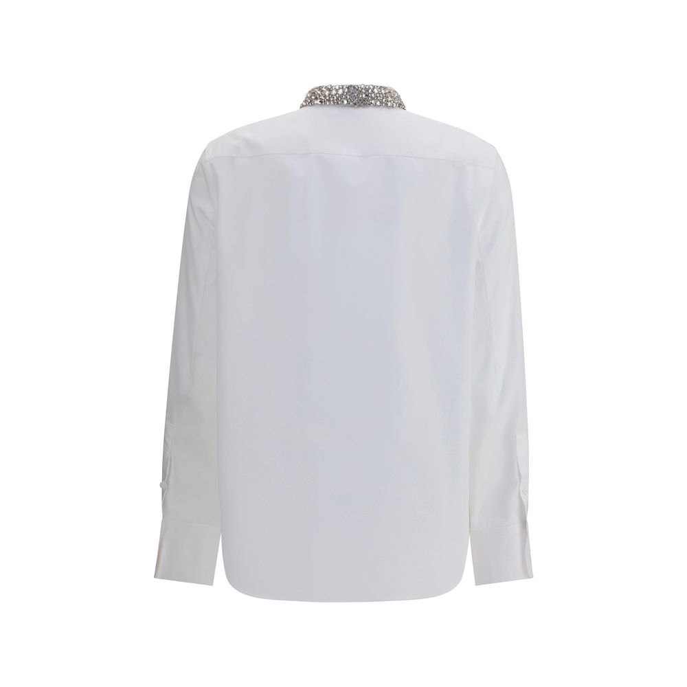 Shirt with embellished collar