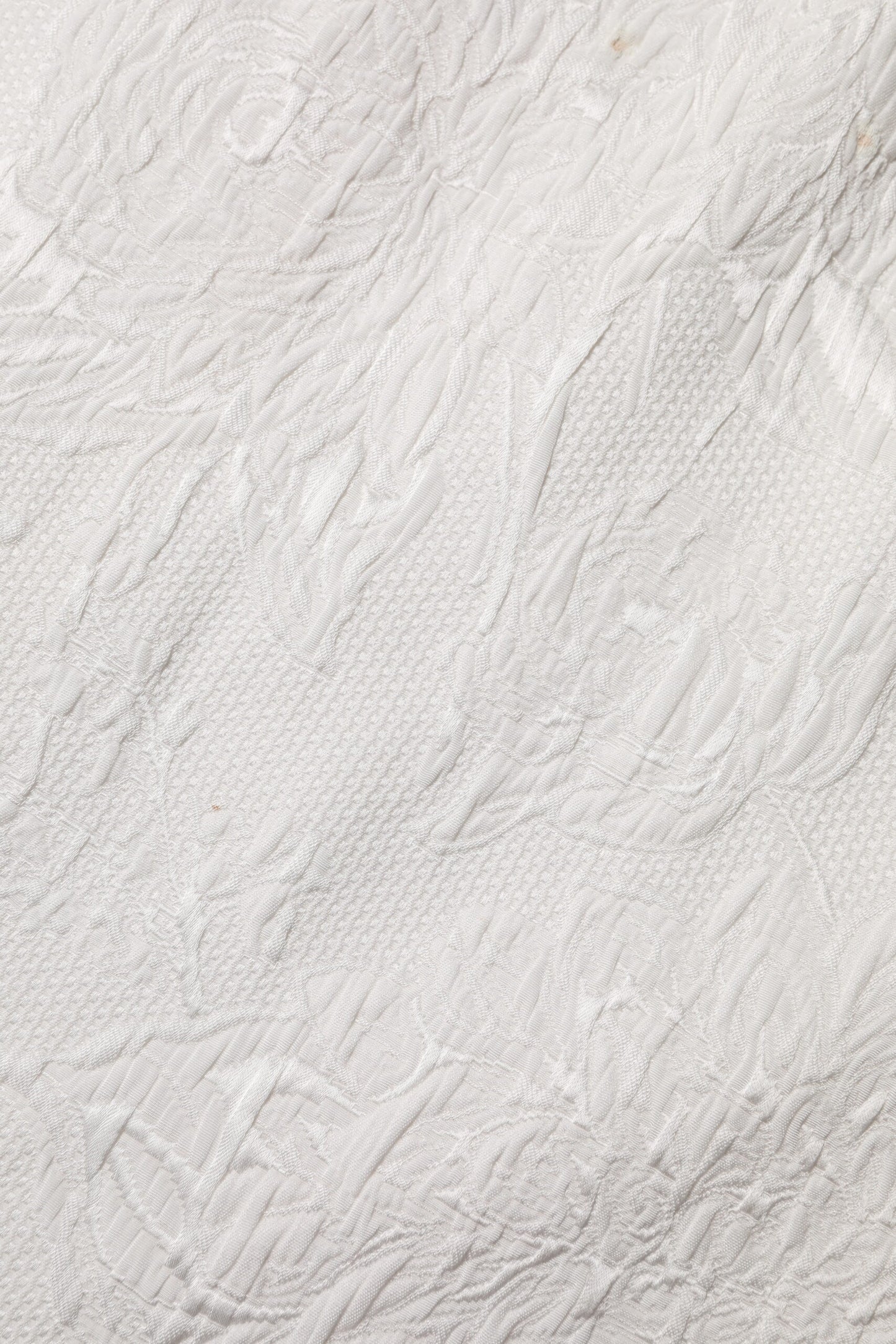 Dolce & Gabbana White Floral Brocade A-line High Waist Skirt