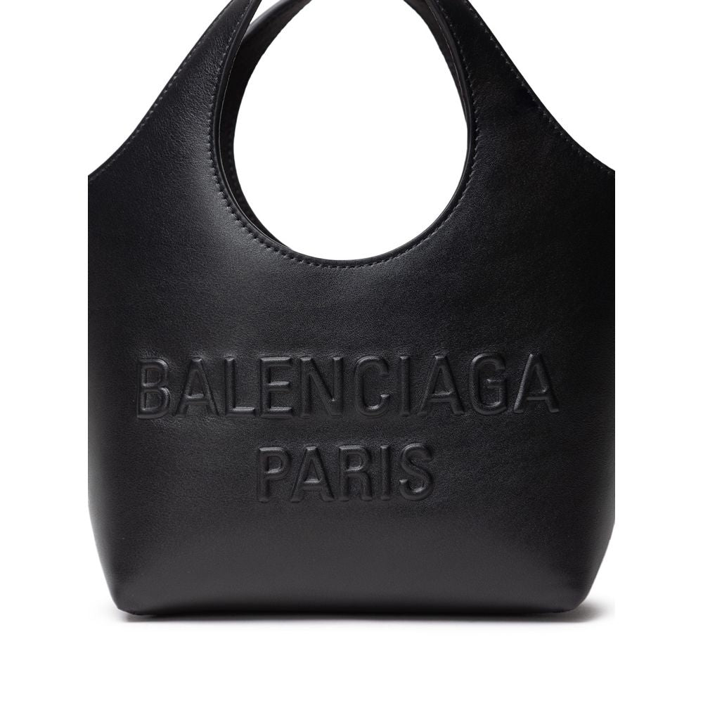 Black Leather Tote Bag