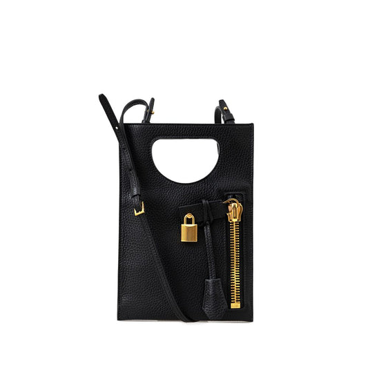 Black Leather Shoulder Bag