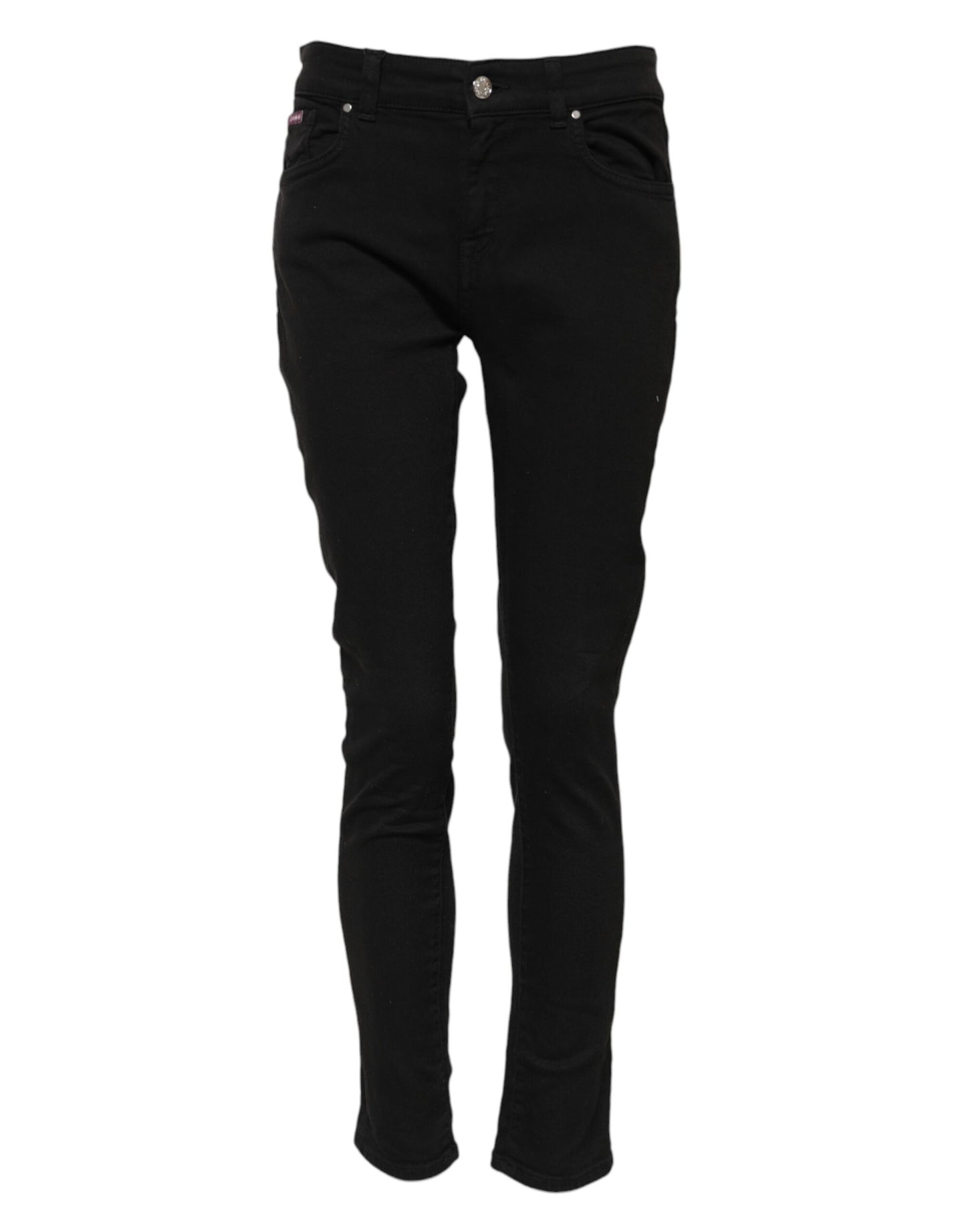 Dolce & Gabbana Black Cotton Skinny Mid Waist Denim Jeans