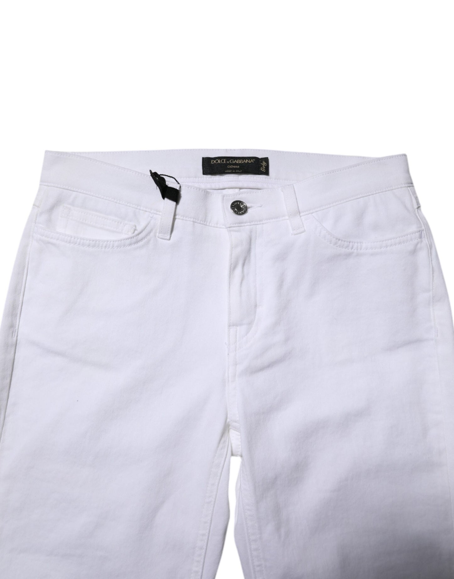 Dolce & Gabbana White GRACE Mid Waisted Skinny Denim Jeans