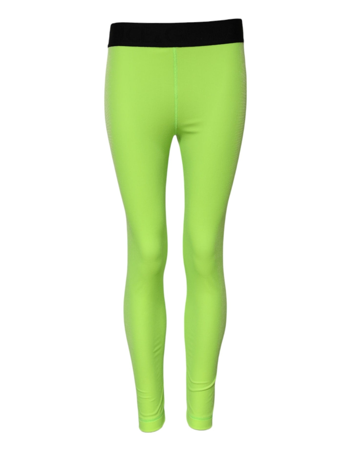 Dolce & Gabbana Green Nylon Slim Fit Leggings Pants