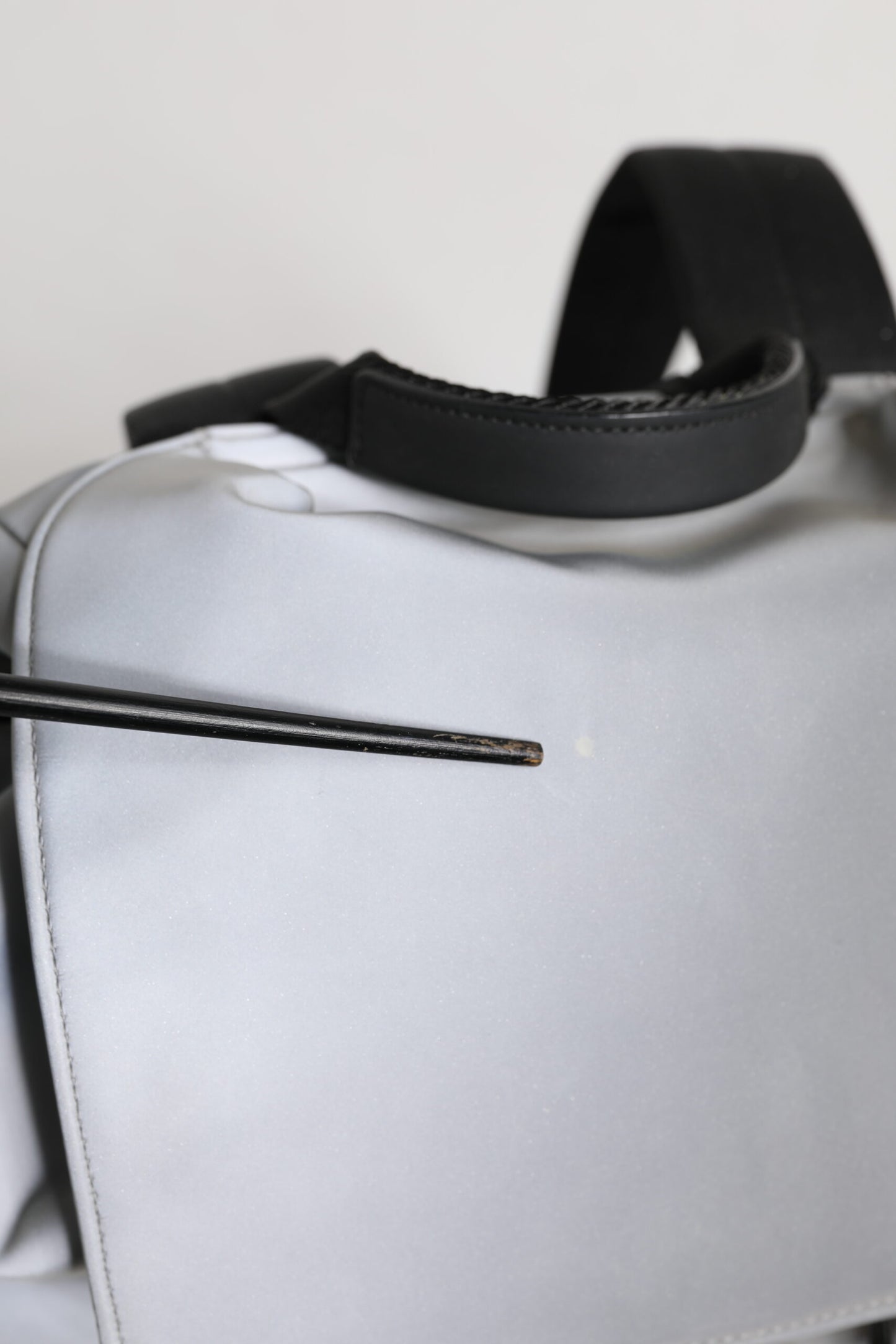 Dolce & Gabbana Gray Palermo Reflector Buckles Drawstring Backpack Bag