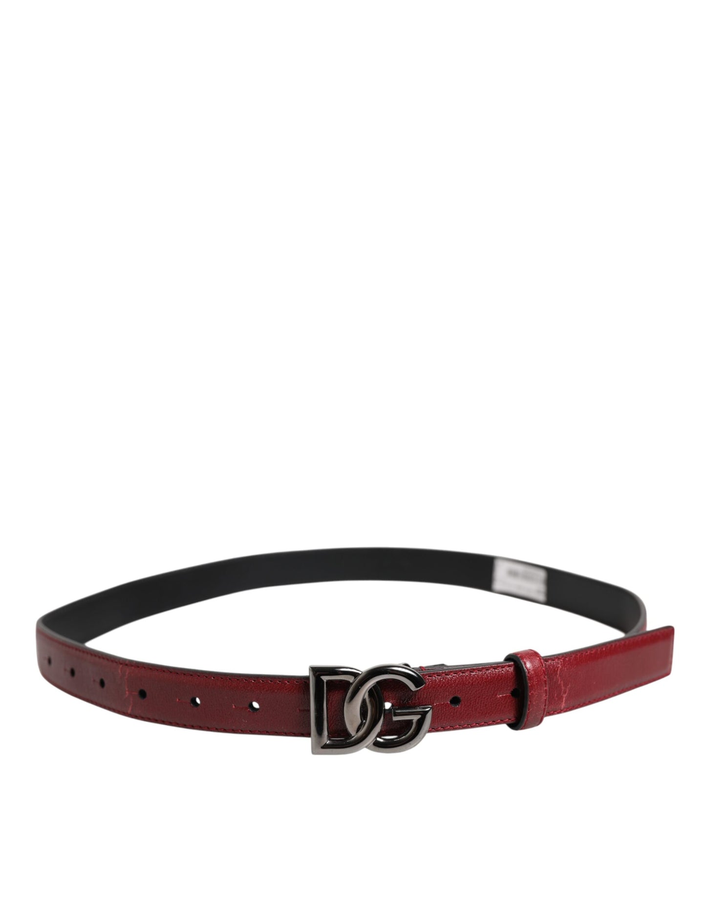 Red Classic Metal DG Logo Buckle Belt
