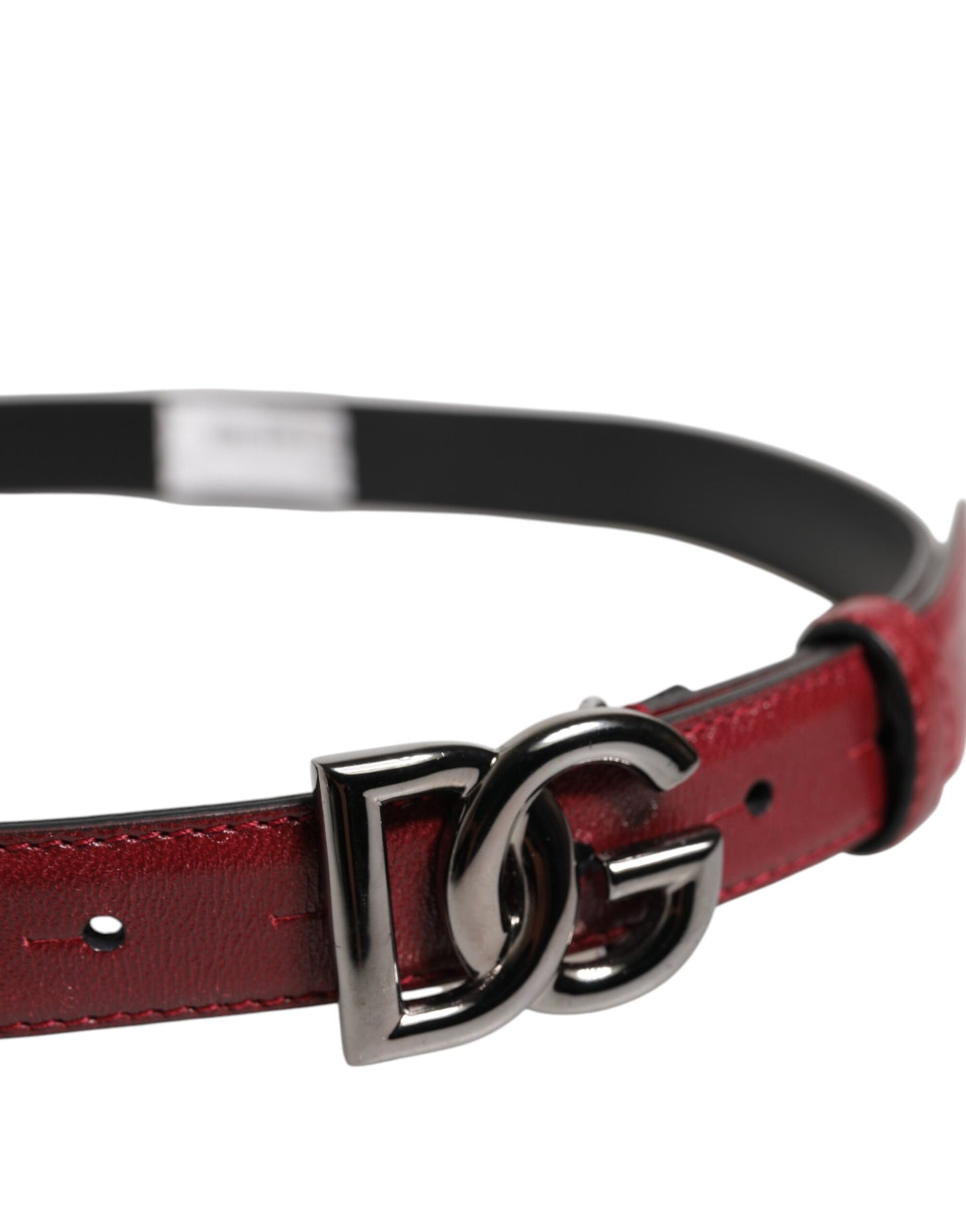 Red Classic Metal DG Logo Buckle Belt