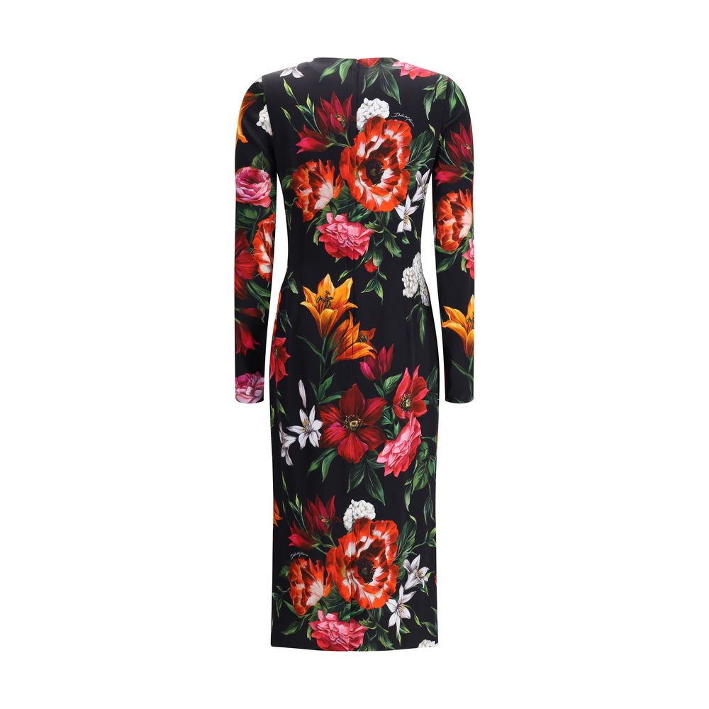 Long floral-print Dress