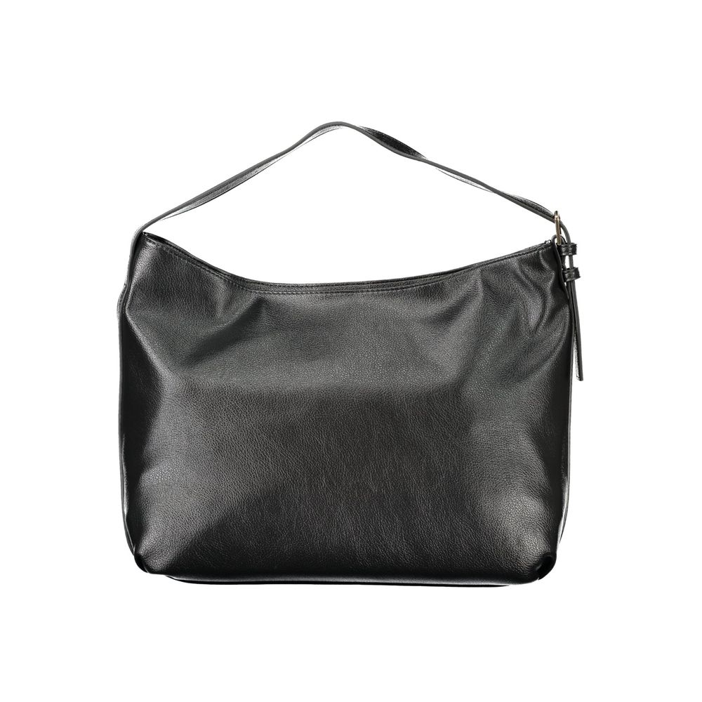 Black Polyethylene Women Handbag
