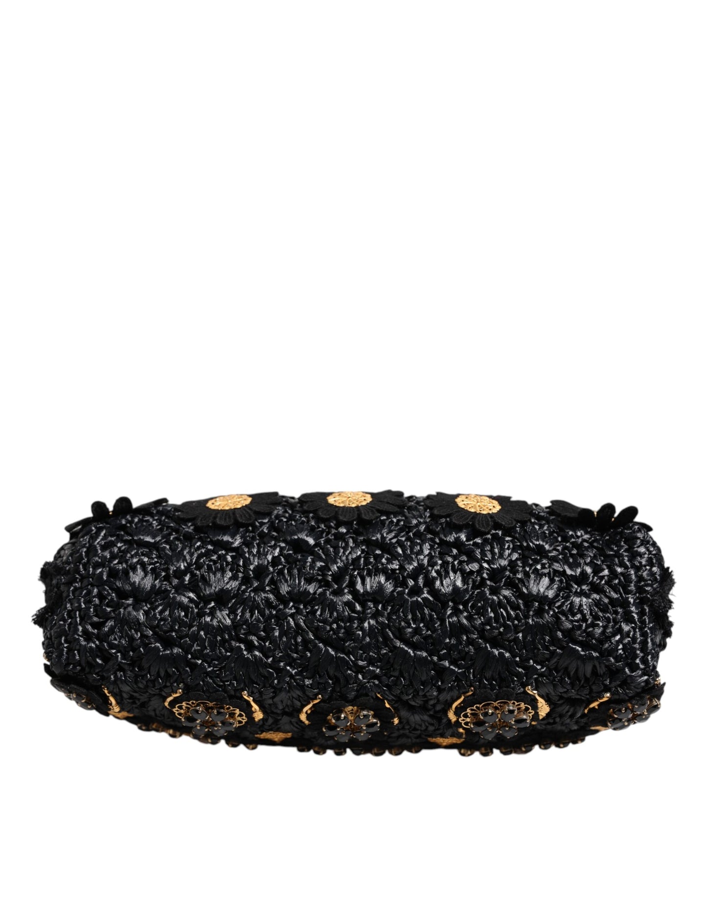 Black Tassel Gold Baroque Crystal Evening Clutch Bag