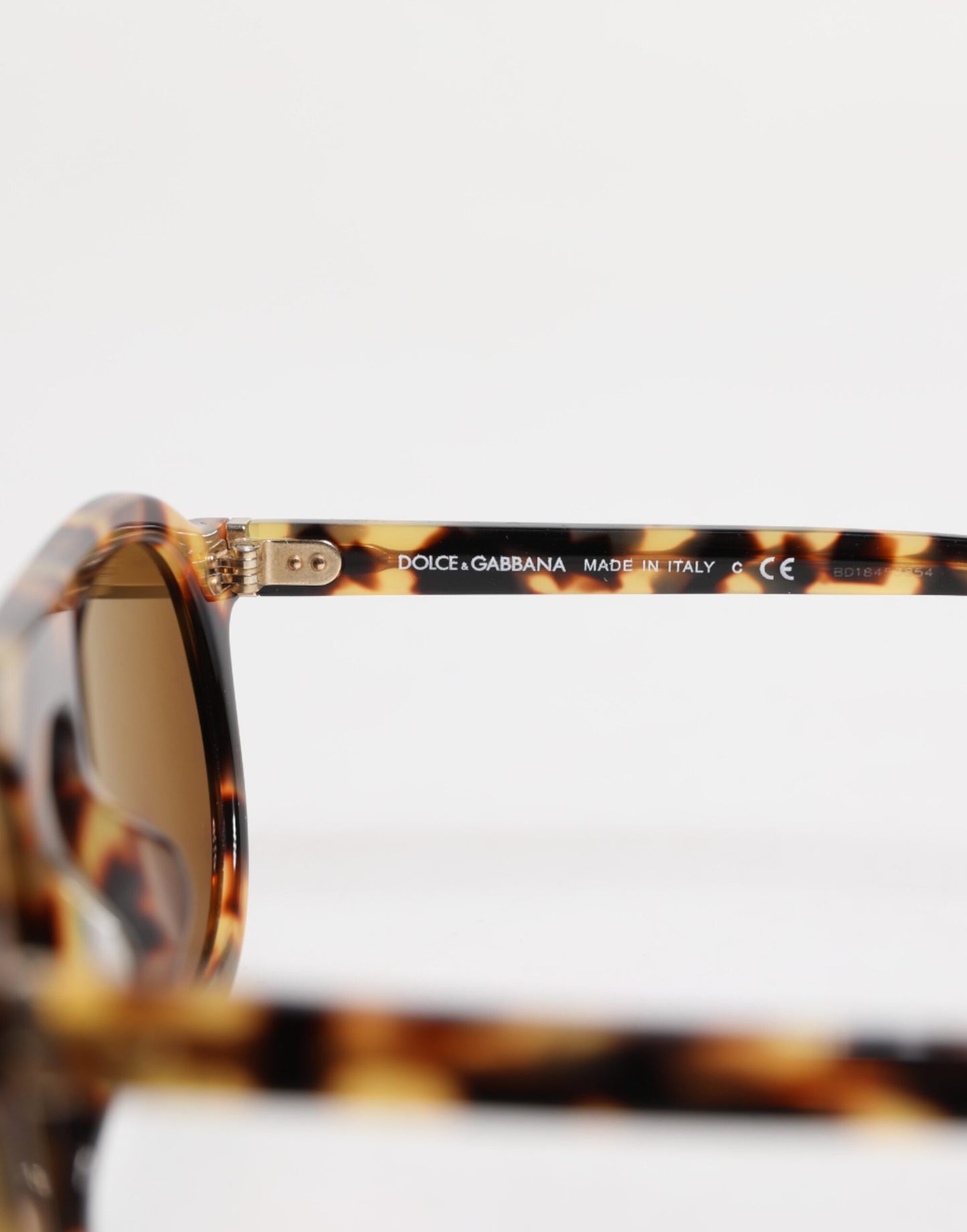 Brown Acetate Round Leopard Print Eyewear Sunglasses