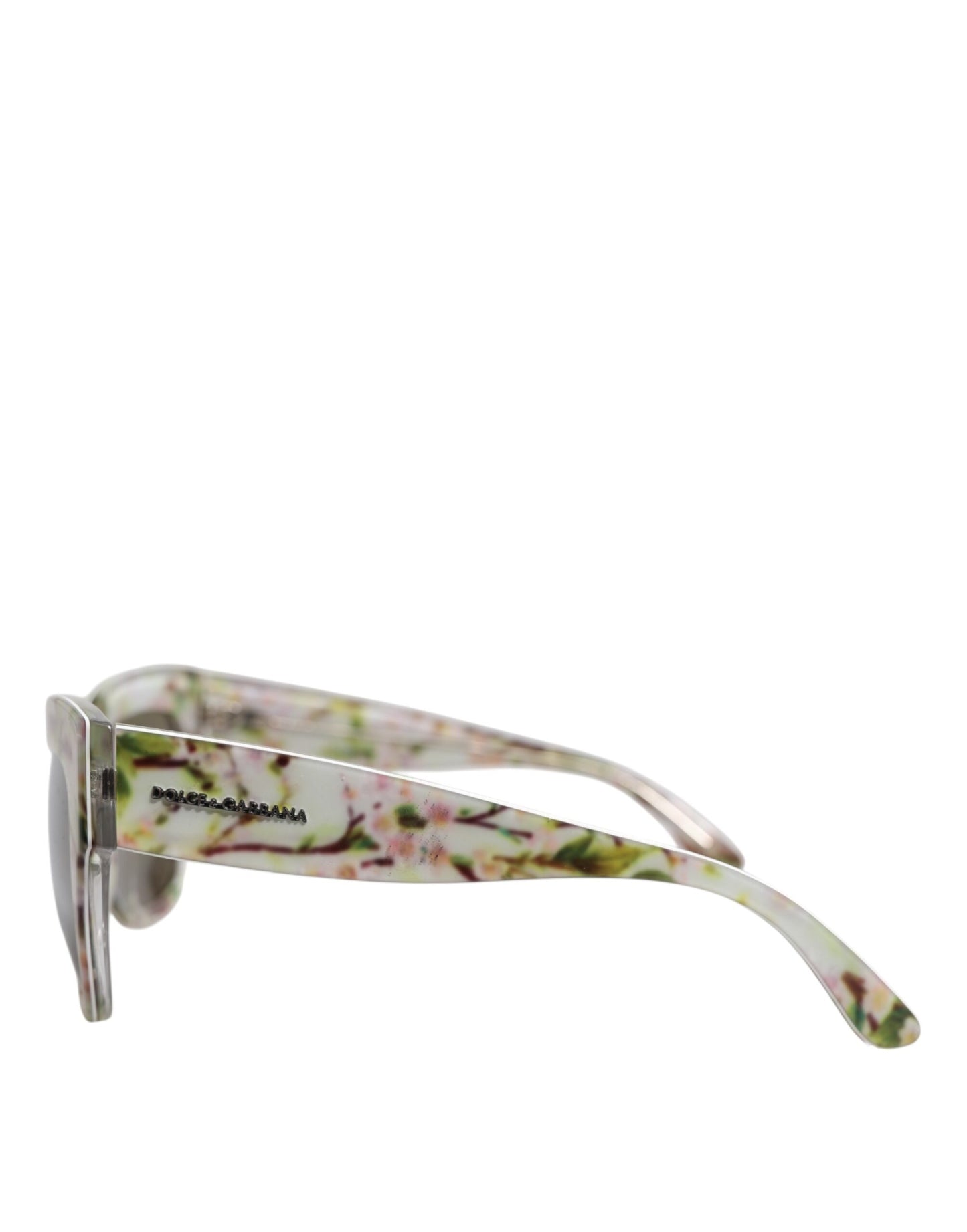 White DG4231F Floral Acetate Rectangle Shades Sunglasses