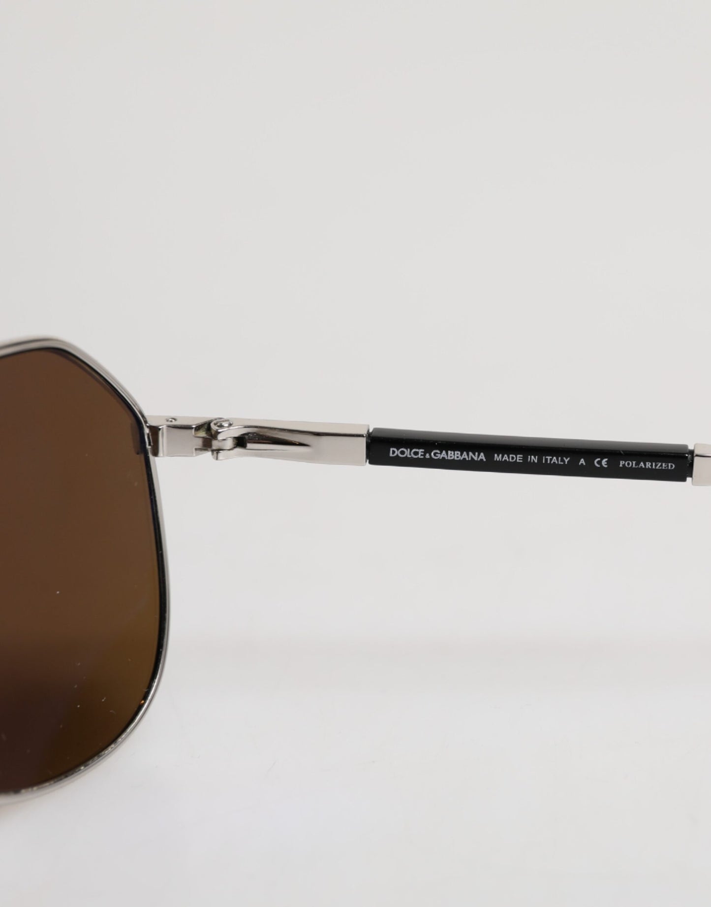 DG2073 Silver Steel Classic Pilot Brown Lens Sunglasses
