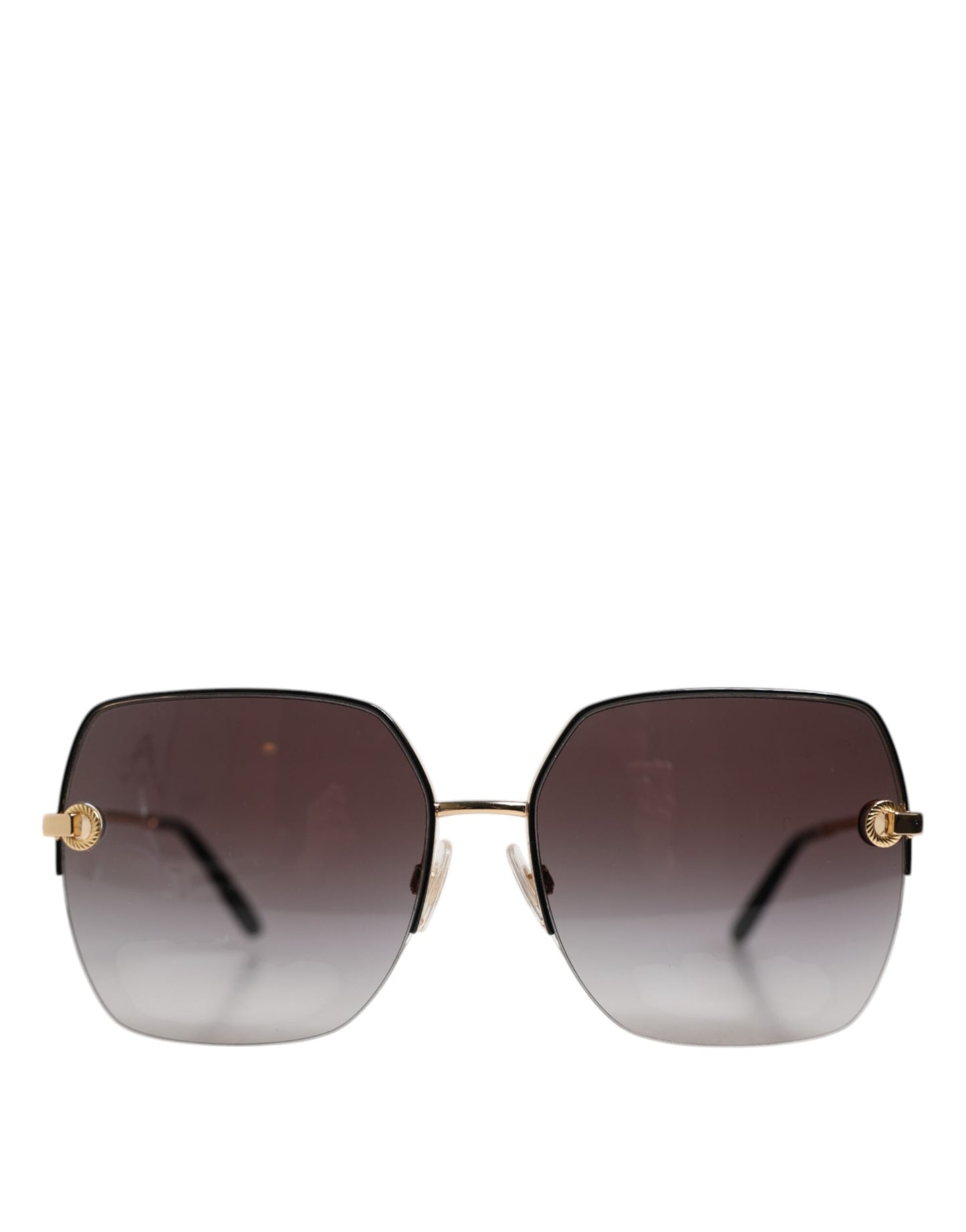 DG2267 Black Gold Metal Full Rim Square Sunglasses