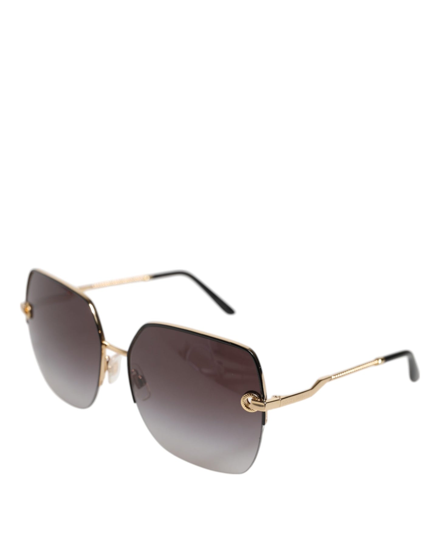 DG2267 Black Gold Metal Full Rim Square Sunglasses