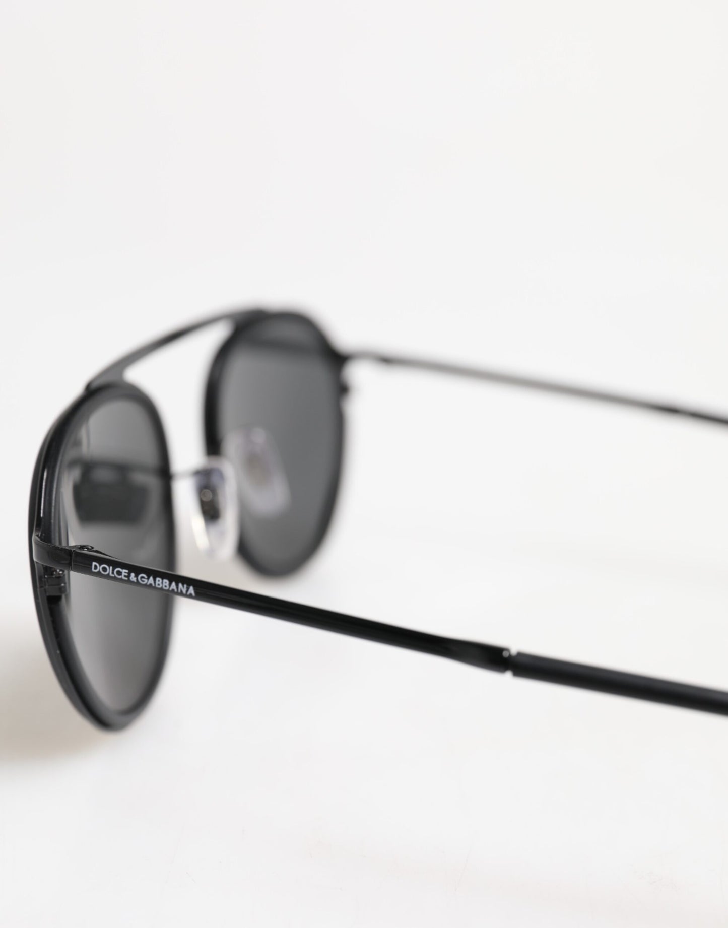 Matte Black DG2276 Metal Rim Round Shades Sunglasses