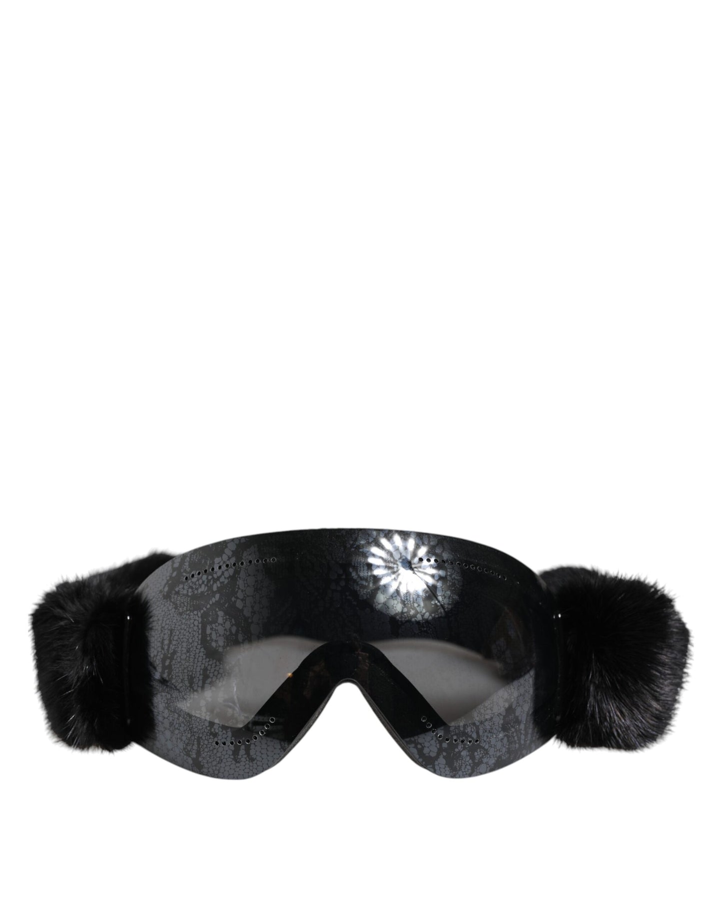 Black Bi0759 Lace Mirrored Ski Goggles Mask Sunglasses