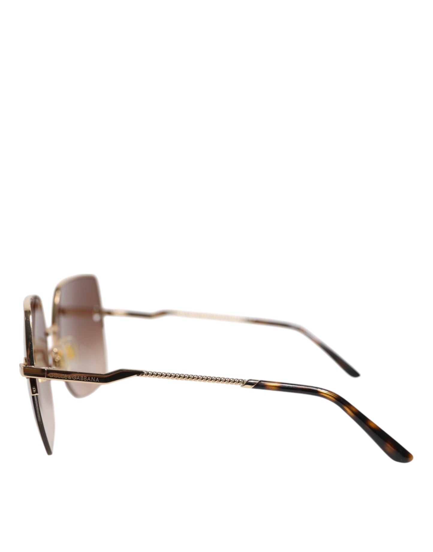 Gold Brown Gradient Square DG2267 Eyewear Sunglasses