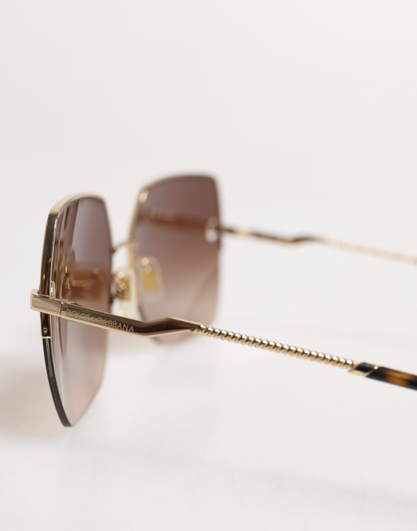 Gold Brown Gradient Square DG2267 Eyewear Sunglasses