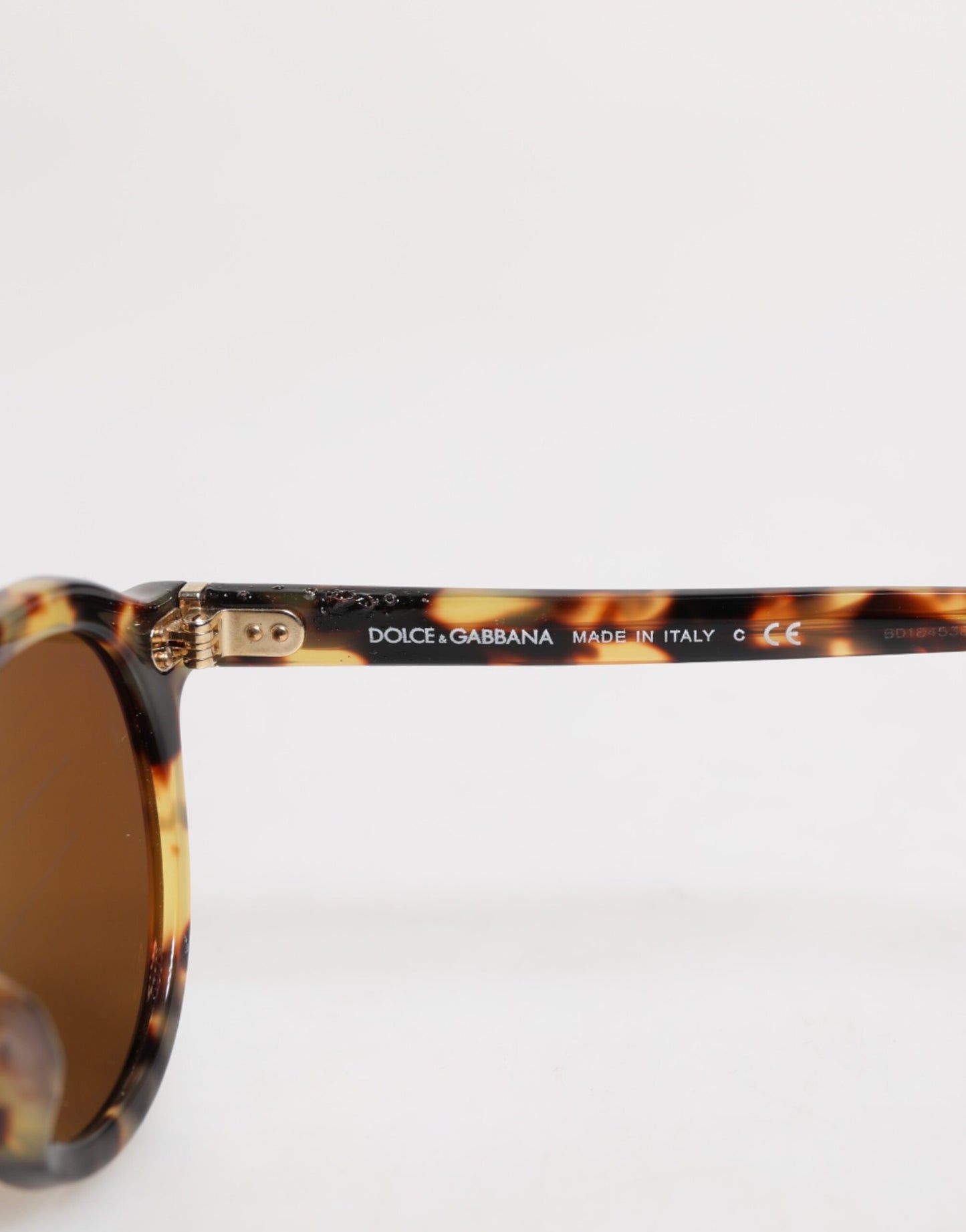 Brown Acetate Round Leopard Print Eyewear Sunglasses
