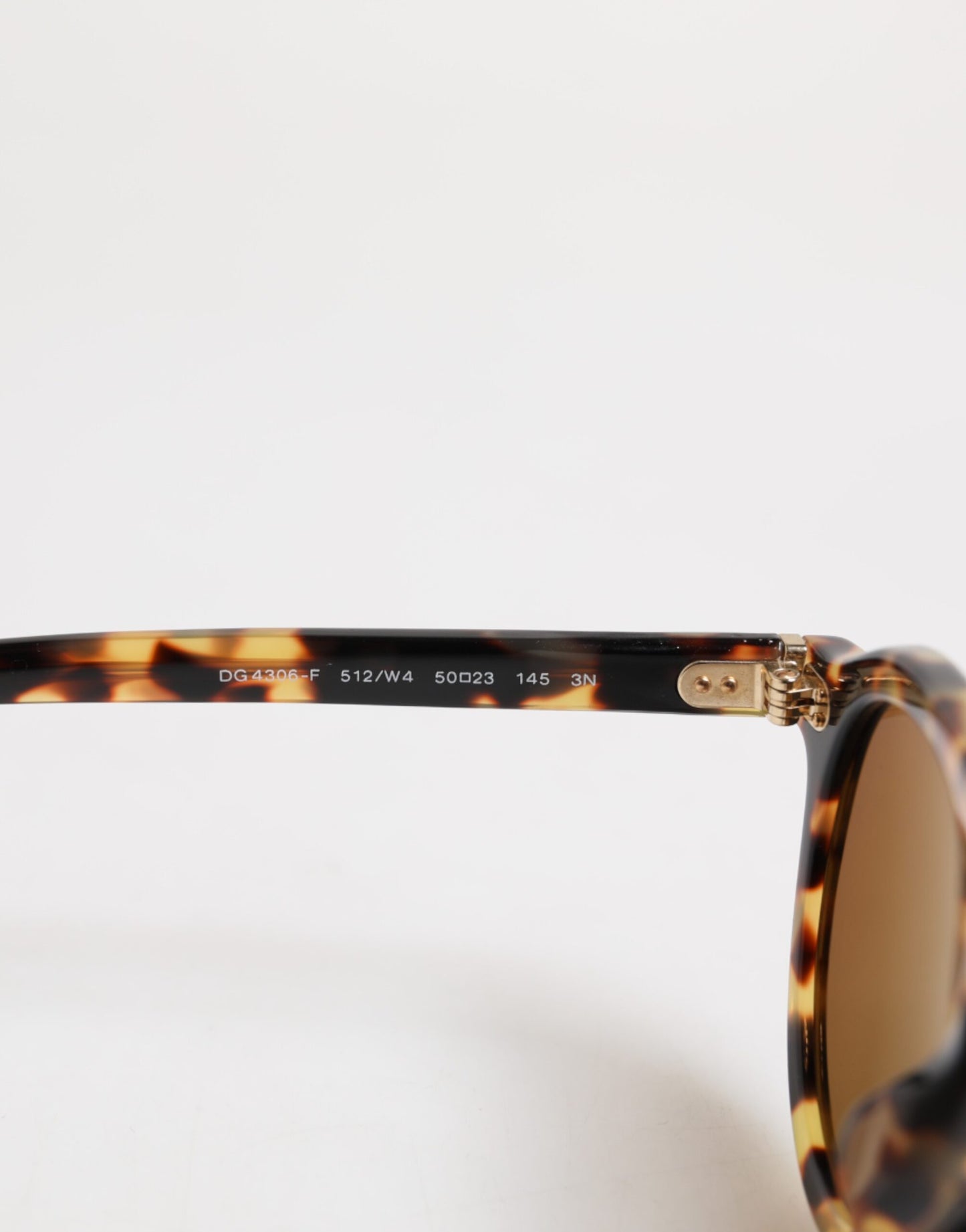 Brown Acetate Round Leopard Print Eyewear Sunglasses