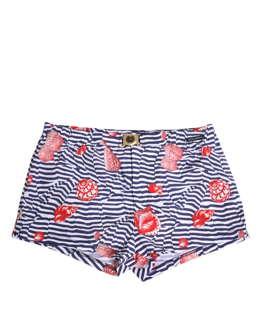 Multicolor Striped Beachwear Swim Trunk Swimwear