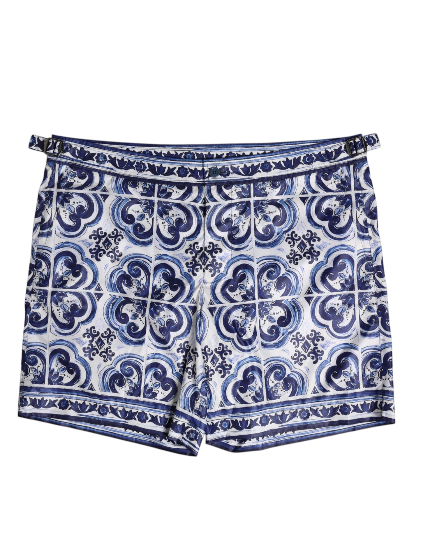 Blue White Majolica Print Swim Shorts Swimwear
