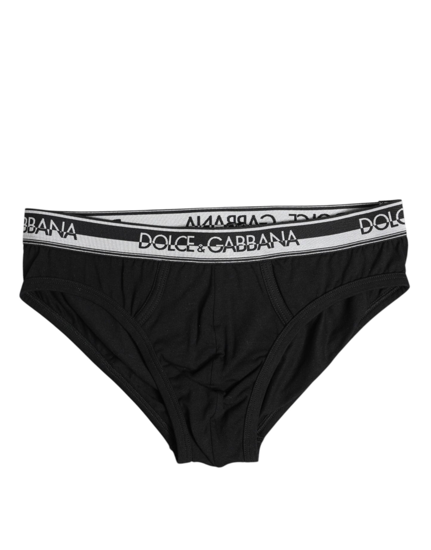 Black Cotton Stretch Regular Brief Underwear