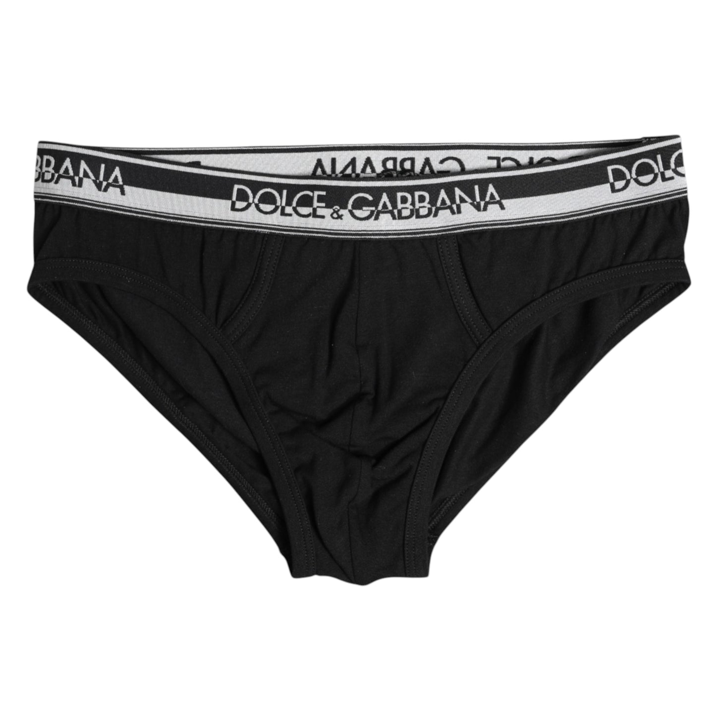 Black Cotton Stretch Regular Brief Underwear