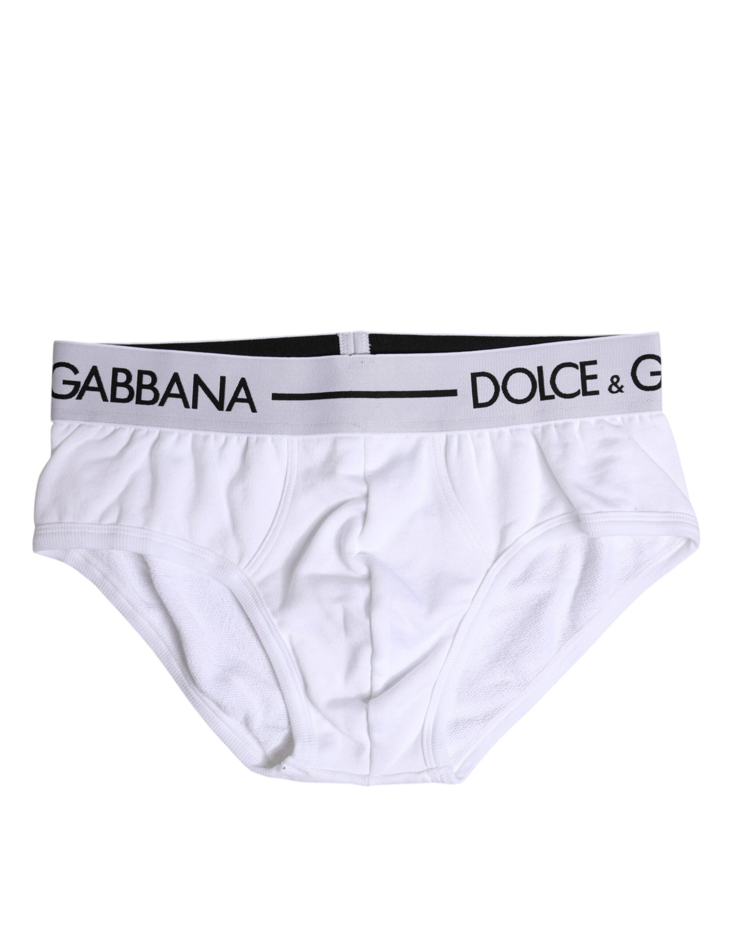 Dolce & Gabbana White Cotton Stretch Regular Brief Underwear