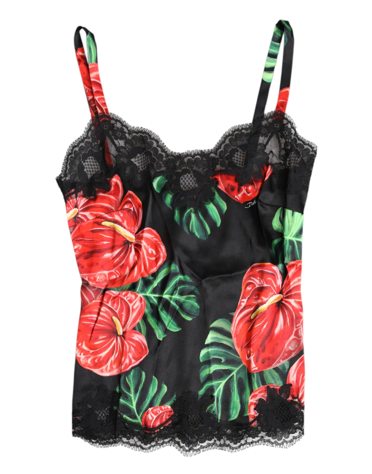 Multicolor Floral Silk Tank Lingerie Underwear