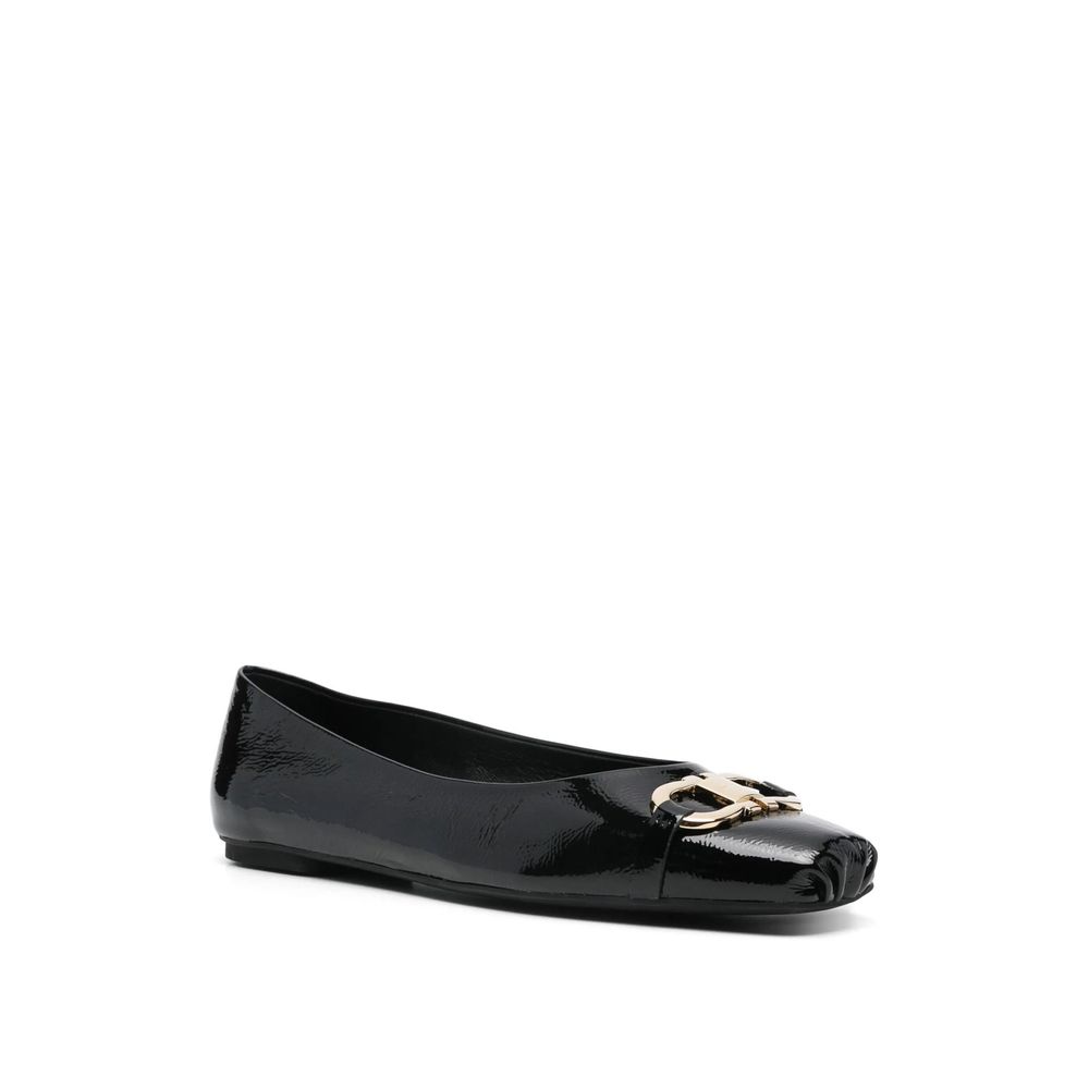 Gancini-Buckle Ballerina Flats
