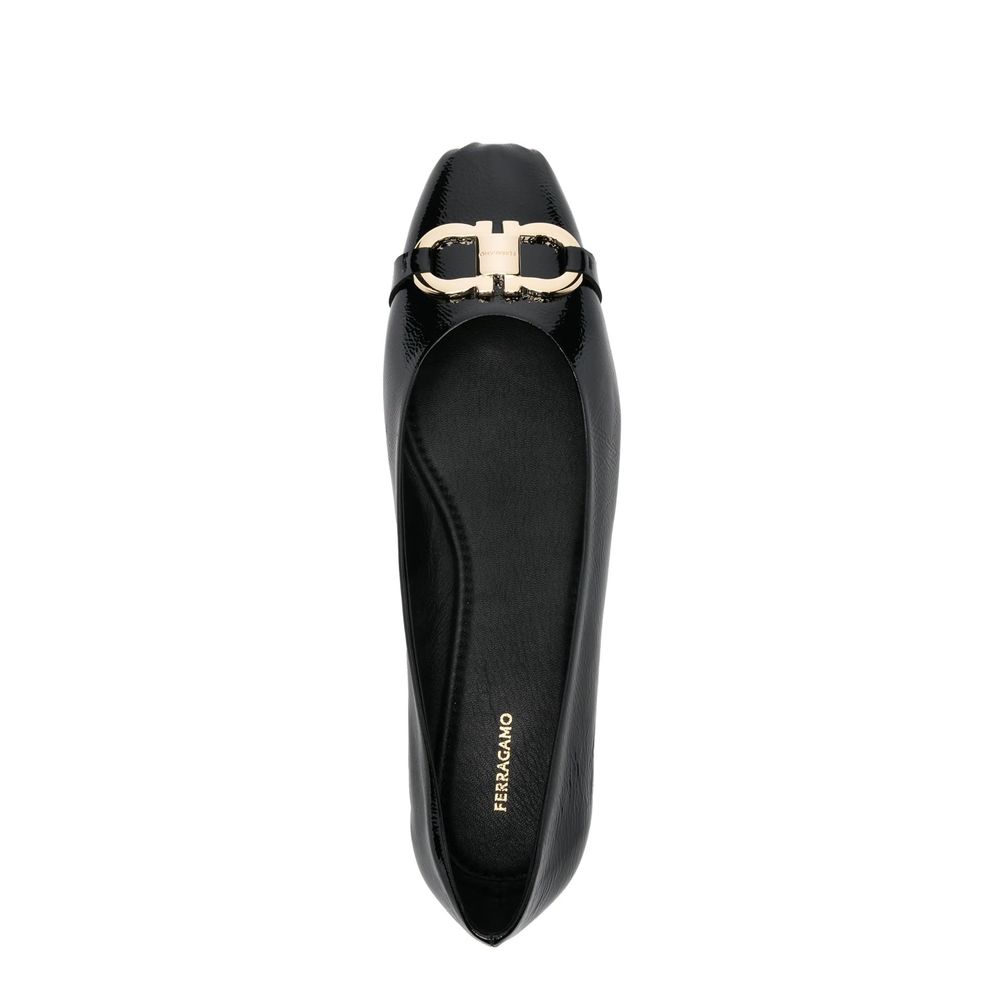 Gancini-Buckle Ballerina Flats