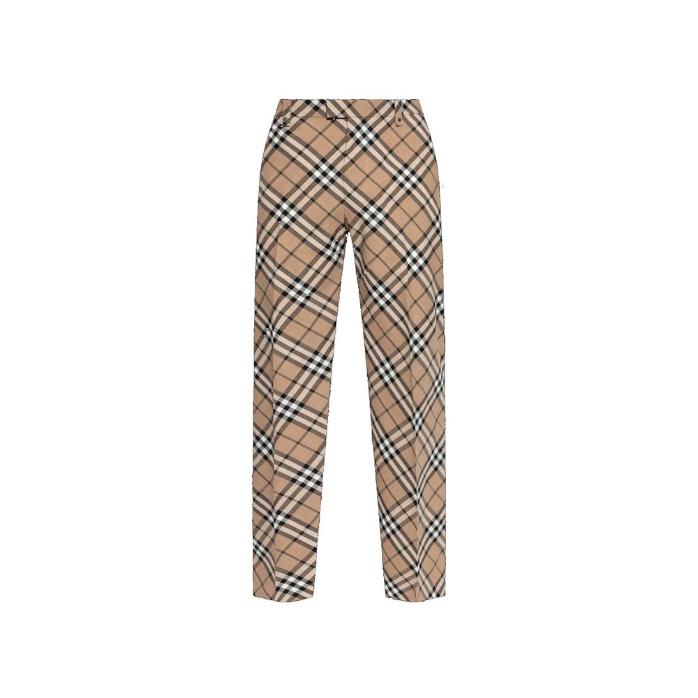 Wool Blend Check Pants