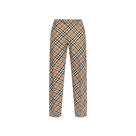 Wool Blend Check Pants